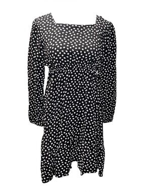 long sleeve smocked mini square neckline dress by thereabouts juniors 14.5/16.5
